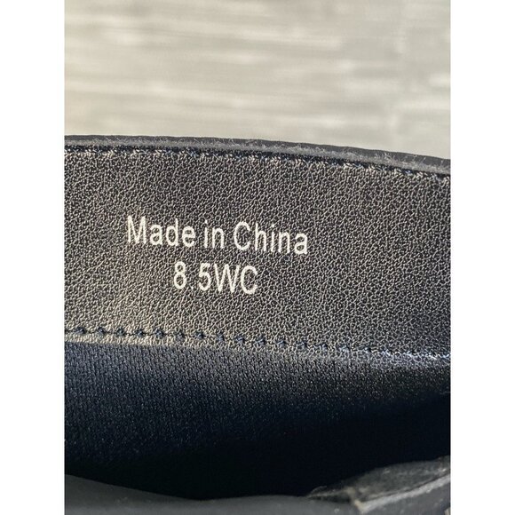 Style & Co Womens Kelimae Slouch Boots Black Mid Calf Low Heel Block Zip 8.5 New - Picture 9 of 11